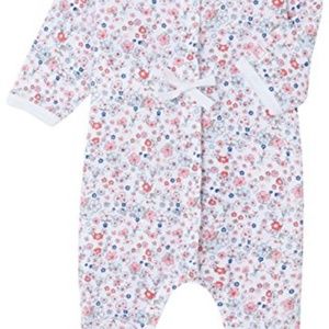 Petit Bateau Floral Footed Pajamas